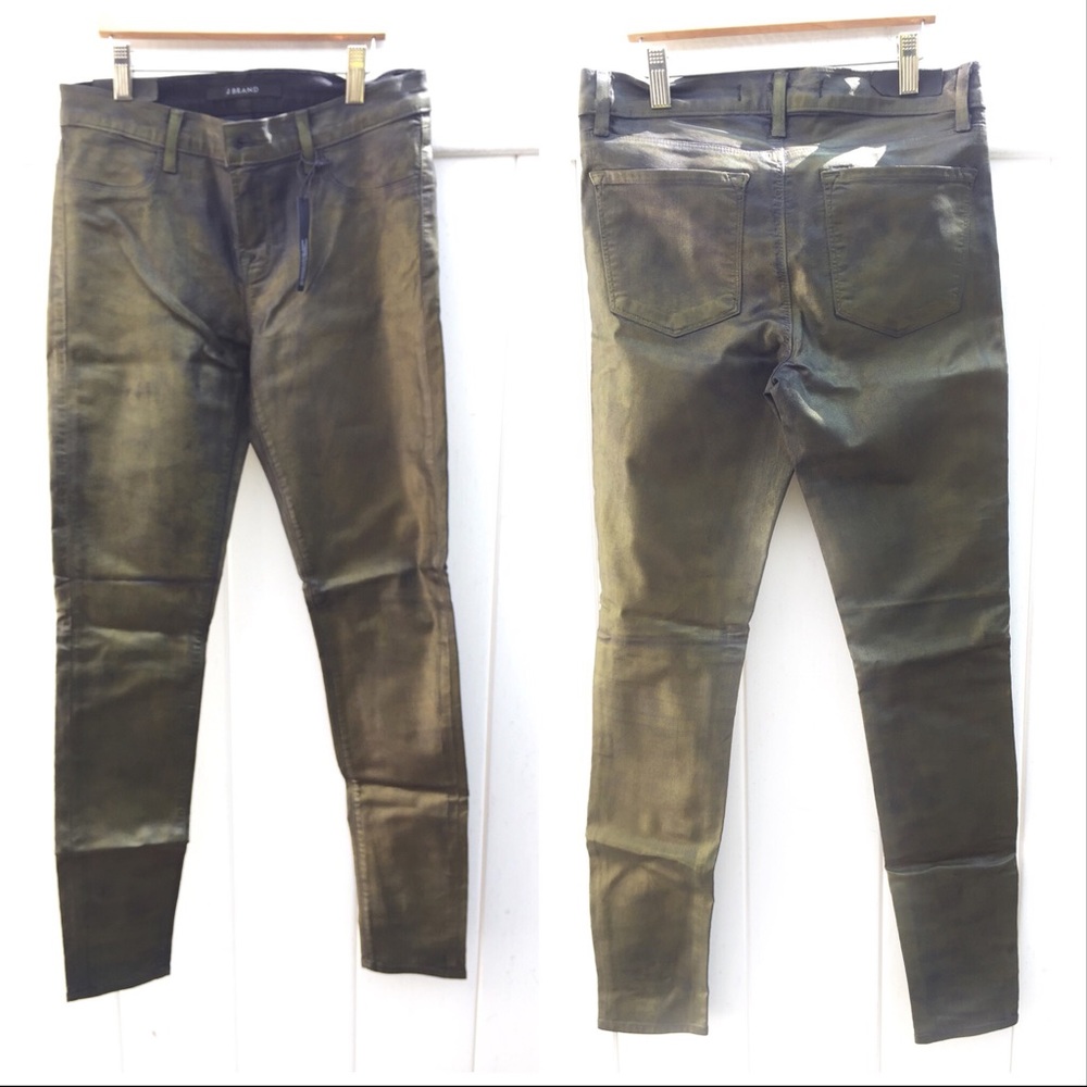 J Brand Super Skinny Coated Jeans